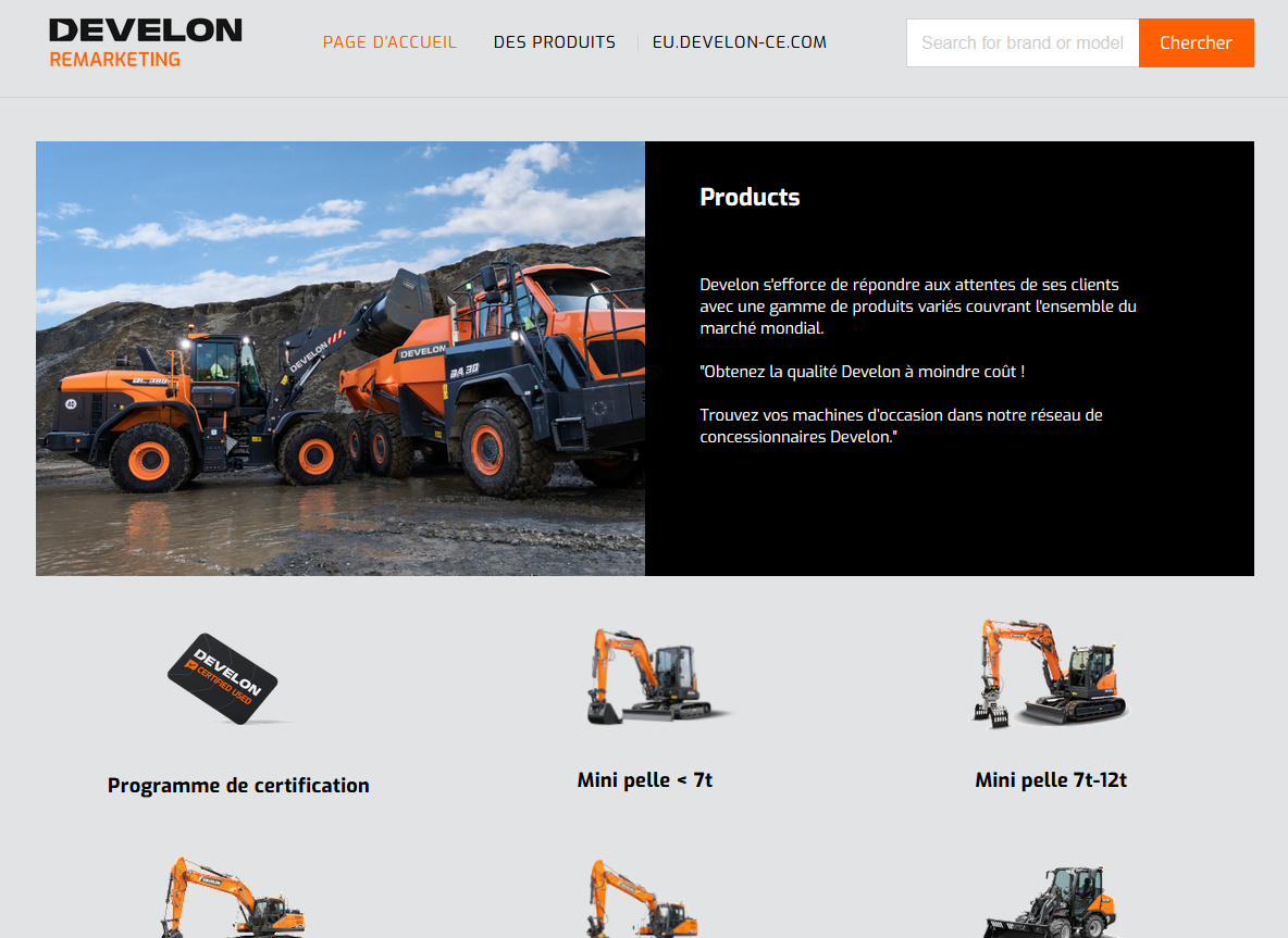 Develon Europe se lance dans l’occasion