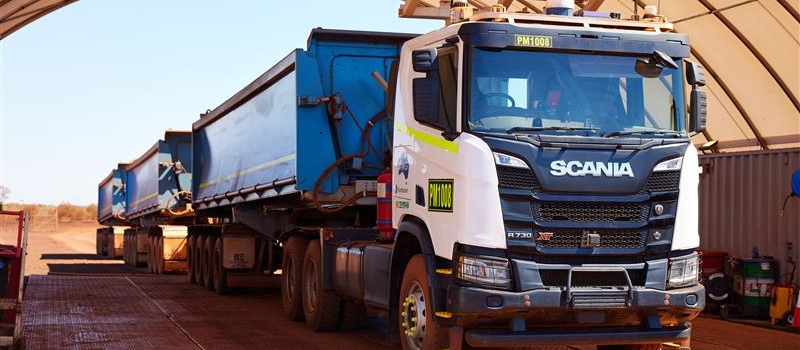 Collaboration entre Scania et Fortescue pour développer un train routier minier autonome